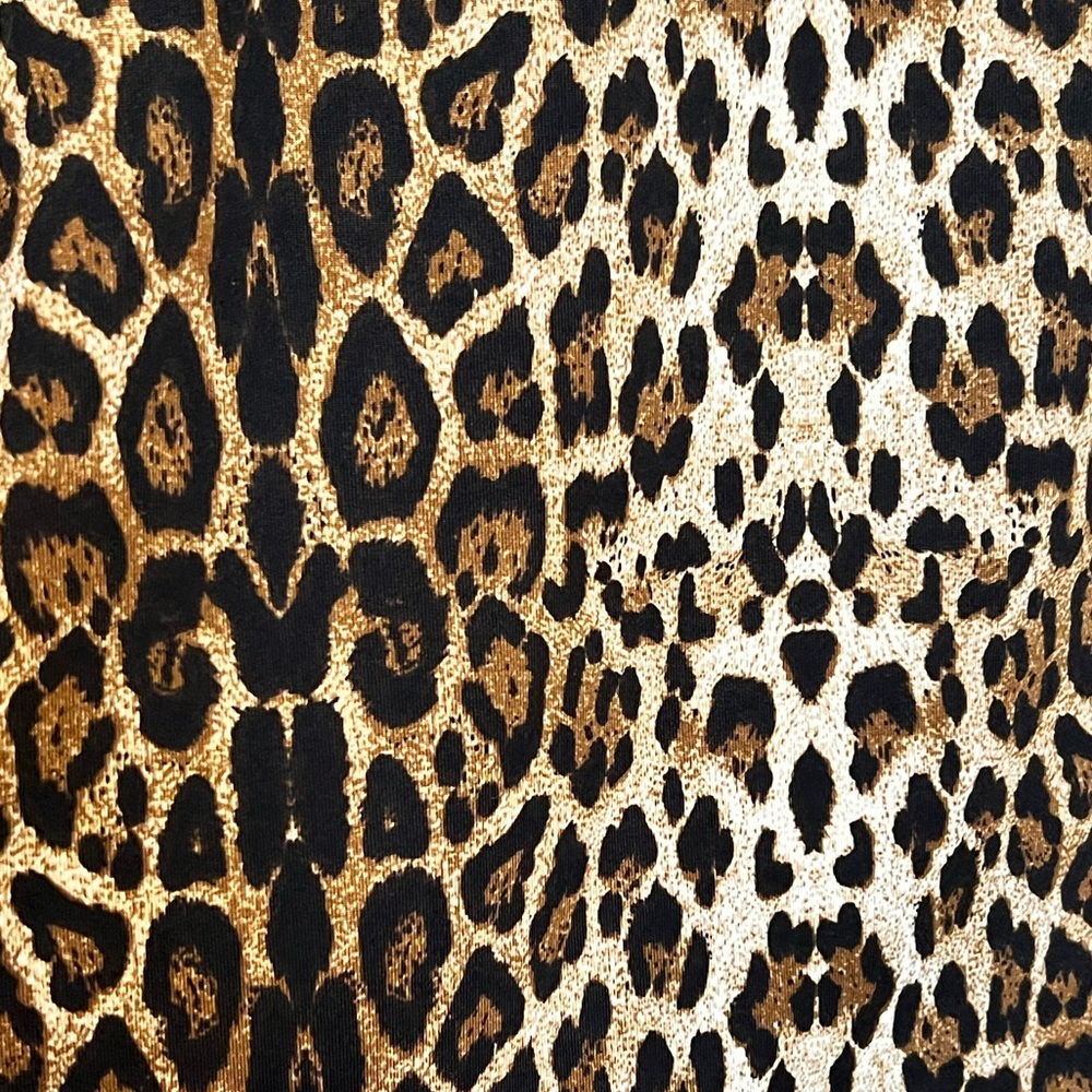 LEOPARD PRINT STRETCH TUBE SKIRT, MAXI LENGTH SIZE 2X - Picture 2 of 4